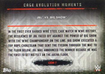 2015 Topps WWE Undisputed - Cage Evolution Moments Red #CEM-7 JBL / Big Show Back