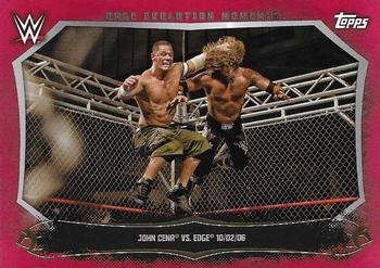 2015 Topps WWE Undisputed - Cage Evolution Moments Red #CEM-8 John Cena / Edge Front