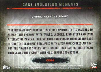2015 Topps WWE Undisputed - Cage Evolution Moments Red #CEM-9 Undertaker / Edge Back