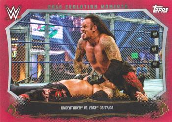 2015 Topps WWE Undisputed - Cage Evolution Moments Red #CEM-9 Undertaker / Edge Front