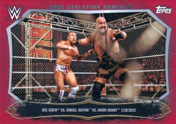 2015 Topps WWE Undisputed - Cage Evolution Moments Red #CEM-11 Big Show / Mark Henry / Daniel Bryan Front