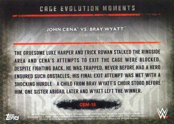 2015 Topps WWE Undisputed - Cage Evolution Moments Red #CEM-15 Bray Wyatt / John Cena Back
