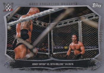 2015 Topps WWE Undisputed - Cage Evolution Moments Silver #CEM-19 Randy Orton / Seth Rollins Front