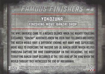 2015 Topps WWE Undisputed - Famous Finishers Black #FF-22 Yokozuna Back