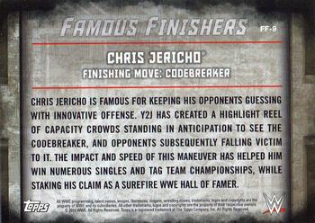 2015 Topps WWE Undisputed - Famous Finishers Red #FF-9 Chris Jericho Back