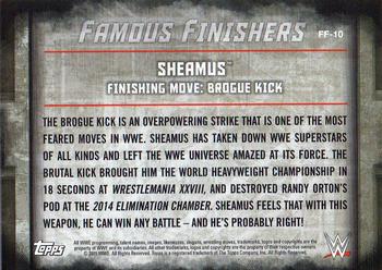 2015 Topps WWE Undisputed - Famous Finishers Silver #FF-10 Sheamus Back