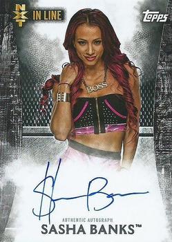 2015 Topps WWE Undisputed - NXT In Line Autographs Black #NA-SB Sasha Banks Front