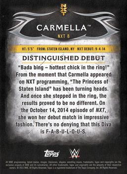 2015 Topps WWE Undisputed - NXT Prospects Black #NXT-8 Carmella Back