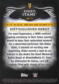 2015 Topps WWE Undisputed - NXT Prospects Black #NXT-11 Hideo Itami Back