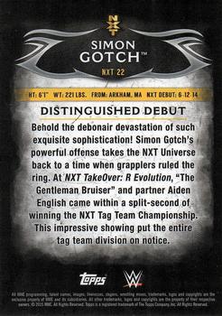 2015 Topps WWE Undisputed - NXT Prospects Black #NXT-22 Simon Gotch Back