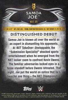 2015 Topps WWE Undisputed - NXT Prospects Black #NXT-25 Samoa Joe Back