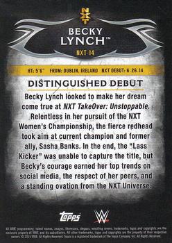 2015 Topps WWE Undisputed - NXT Prospects Gold #NXT-14 Becky Lynch Back