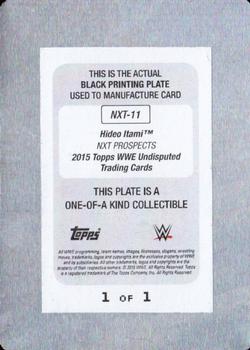 2015 Topps WWE Undisputed - NXT Prospects Printing Plates Black #NXT-11 Hideo Itami Back