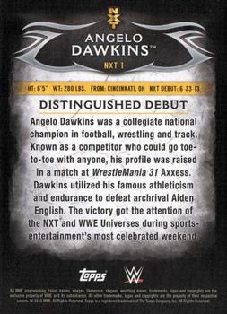 2015 Topps WWE Undisputed - NXT Prospects Red #NXT-1 Angelo Dawkins Back