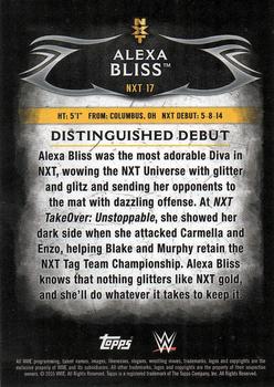 2015 Topps WWE Undisputed - NXT Prospects Red #NXT-17 Alexa Bliss Back