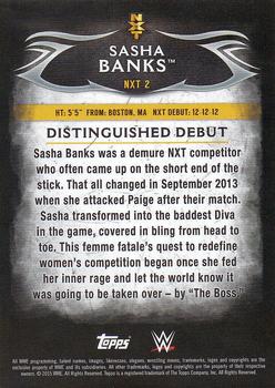 2015 Topps WWE Undisputed - NXT Prospects Silver #NXT-2 Sasha Banks Back