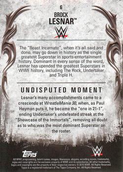 2016 Topps WWE Undisputed #6 Brock Lesnar Back