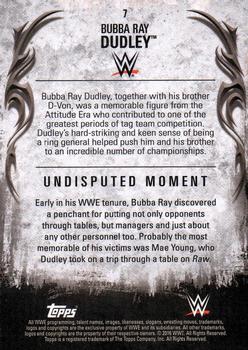 2016 Topps WWE Undisputed #7 Bubba Ray Dudley Back
