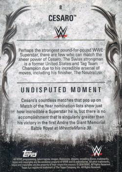 2016 Topps WWE Undisputed #8 Cesaro Back