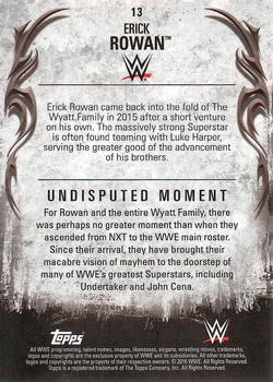 2016 Topps WWE Undisputed #13 Erick Rowan Back