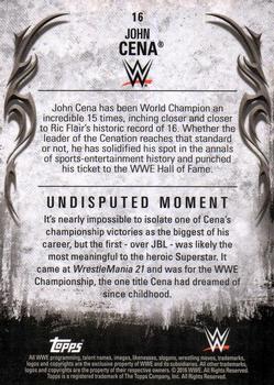 2016 Topps WWE Undisputed #16 John Cena Back