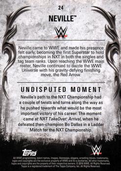 2016 Topps WWE Undisputed #24 Neville Back