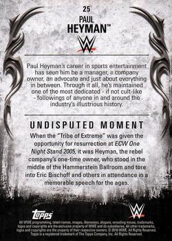 2016 Topps WWE Undisputed #25 Paul Heyman Back