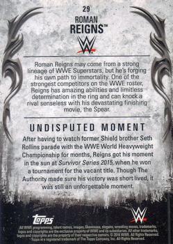 2016 Topps WWE Undisputed #29 Roman Reigns Back