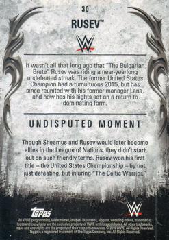 2016 Topps WWE Undisputed #30 Rusev Back