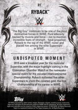 2016 Topps WWE Undisputed #31 Ryback Back