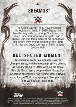 2016 Topps WWE Undisputed #33 Sheamus Back
