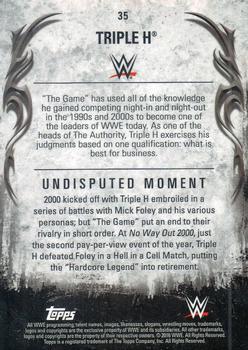 2016 Topps WWE Undisputed #35 Triple H Back