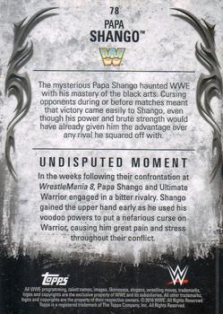2016 Topps WWE Undisputed #78 Papa Shango Back