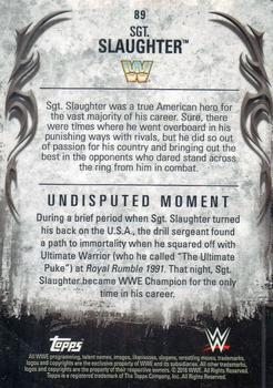 2016 Topps WWE Undisputed #89 Sgt. Slaughter Back