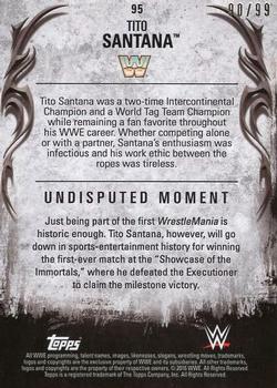 2016 Topps WWE Undisputed #95 Tito Santana Back