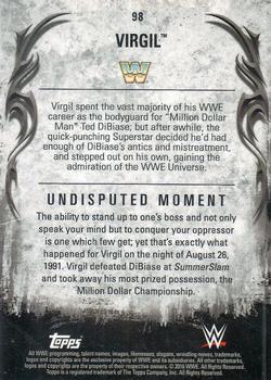 2016 Topps WWE Undisputed #98 Virgil Back