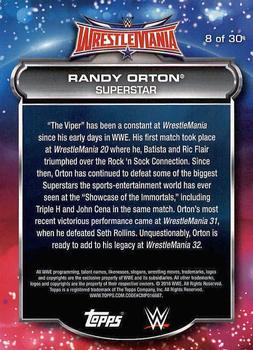 2016 Topps WWE Road to Wrestlemania - WrestleMania 32 Roster #8 Randy Orton Back