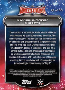 2016 Topps WWE Road to Wrestlemania - WrestleMania 32 Roster #24 Xavier Woods Back