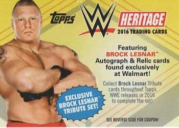 2016 Topps WWE Heritage #NNO Brock Lesnar Front