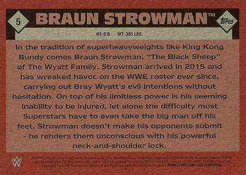 2016 Topps WWE Heritage #5 Braun Strowman Back