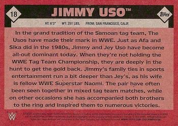 2016 Topps WWE Heritage #18 Jimmy Uso Back