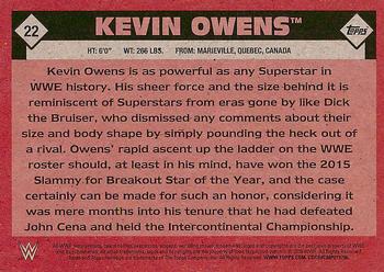 2016 Topps WWE Heritage #22 Kevin Owens Back