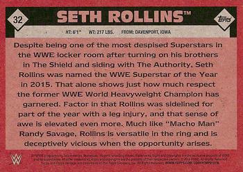2016 Topps WWE Heritage #32 Seth Rollins Back