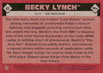 2016 Topps WWE Heritage #42 Becky Lynch Back