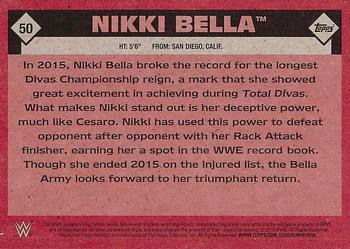 2016 Topps WWE Heritage #50 Nikki Bella Back
