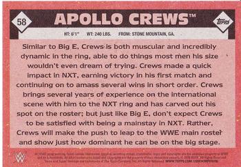 2016 Topps WWE Heritage #58 Apollo Crews Back