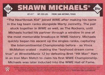 2016 Topps WWE Heritage #104 Shawn Michaels Back