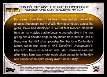 2016 Topps WWE Road to Wrestlemania - Silver Border #91 Finn Bálor Back