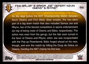 2016 Topps WWE Road to Wrestlemania - Silver Border #99 Finn Bálor / Samoa Joe Back