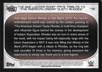 2016 Topps WWE Road to Wrestlemania - Bronze Border #42 The WWE Locker Room Back
